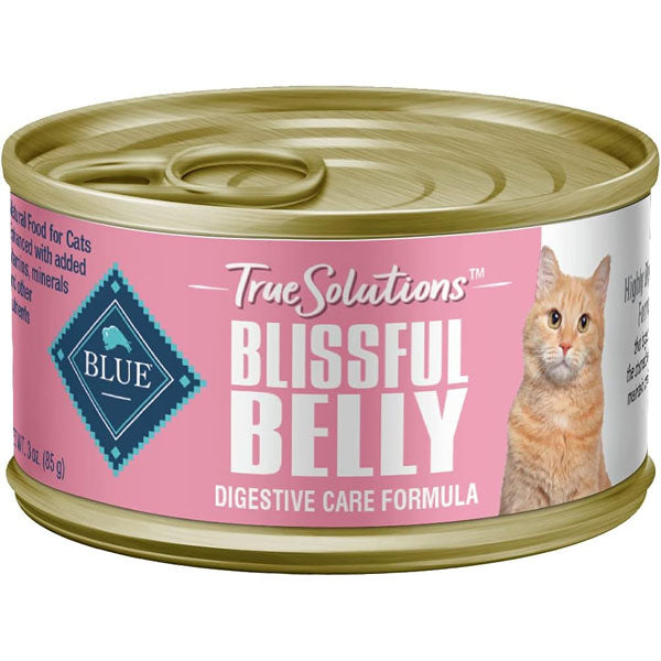 Blue Buffalo True Solutions Blissful Belly Natural Digestive Care Adult Wet Cat Food, Chicken 3-oz cans (Pack of 24)