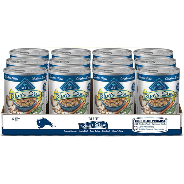 Blue Buffalo Blue's Stew Grain Free Natural Adult Wet Dog Food, Chicken Stew 12.5 oz cans (Pack of 12)