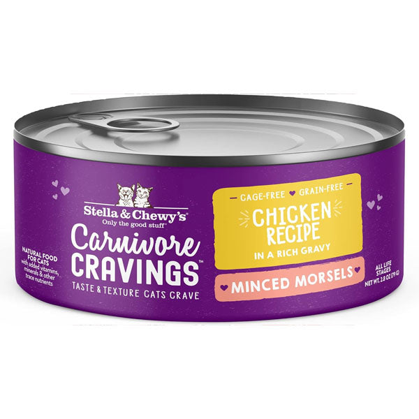 Stella & Chewy's Stella & Chewy's Carnivore Cravings Cage-Free Chicken Flavored Minced Wet Cat Food (24 Pack) 2.8OZ