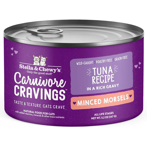 Stella & Chewy's Stella & Chewy's Carnivore Cravings Wild-Caught Tuna Flavored Minced Wet Cat Food (24 Pack) 5.2OZ