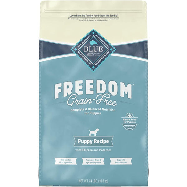 Blue Buffalo Freedom Grain Free Natural Puppy Dry Dog Food, Chicken 24-lb