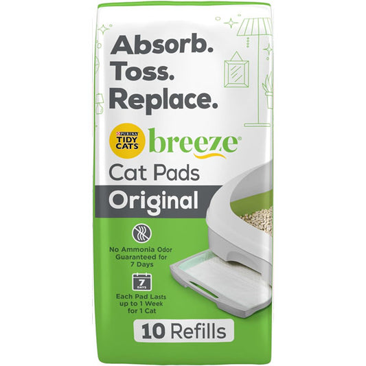 Purina Tidy Cats Breeze Litter System Cat Pad Refills 10ct. Pack Tidy Cats Cat Litter Pads - 10 ct. Pouch - Original