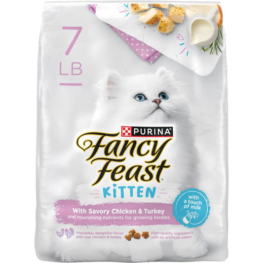 Purina Fancy Feast Kitten with Savory Chicken and Turkey Kitten Dry Food - 7 lb. Bag