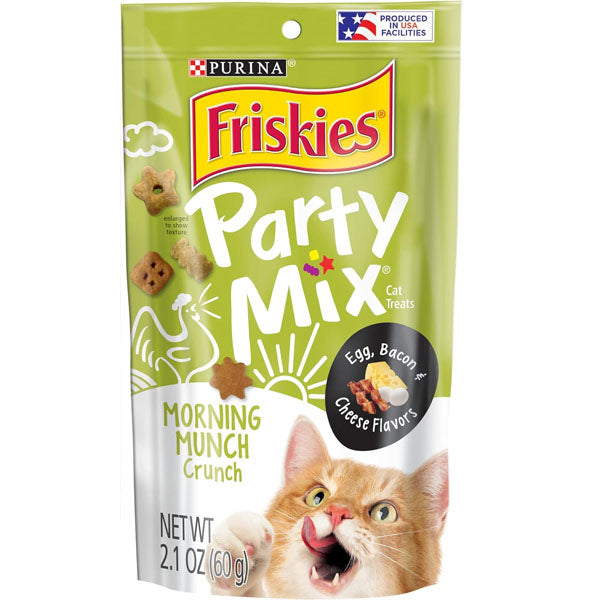 Purina Friskies Party Mix Morning Munch Crunch Cat Treats - (Pack of 10) 2.1 oz. Pouches